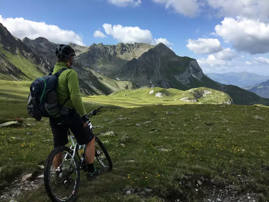 mountain biking in the summer