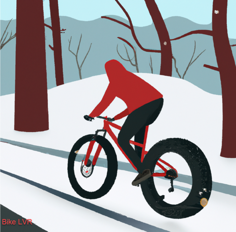 Winter bike ride Stratham, NH