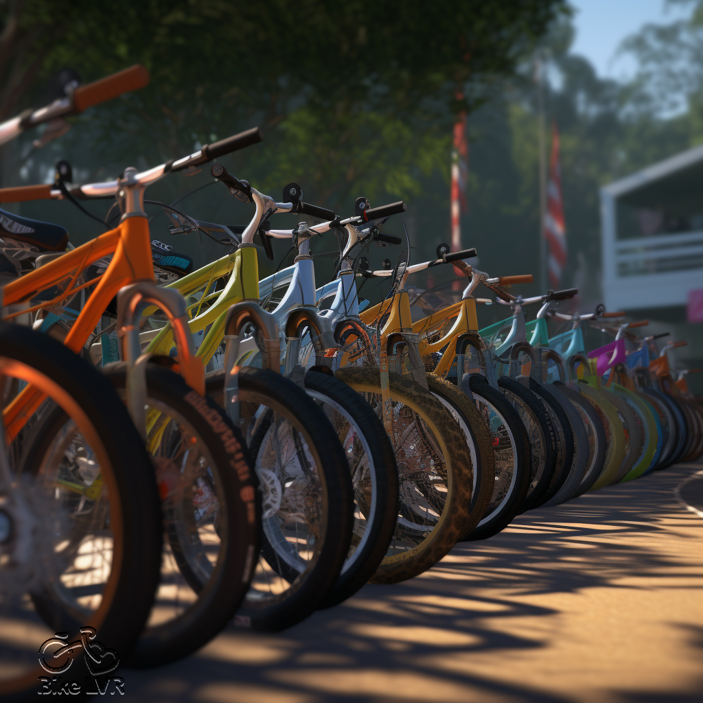 Row of Bikes in California USA